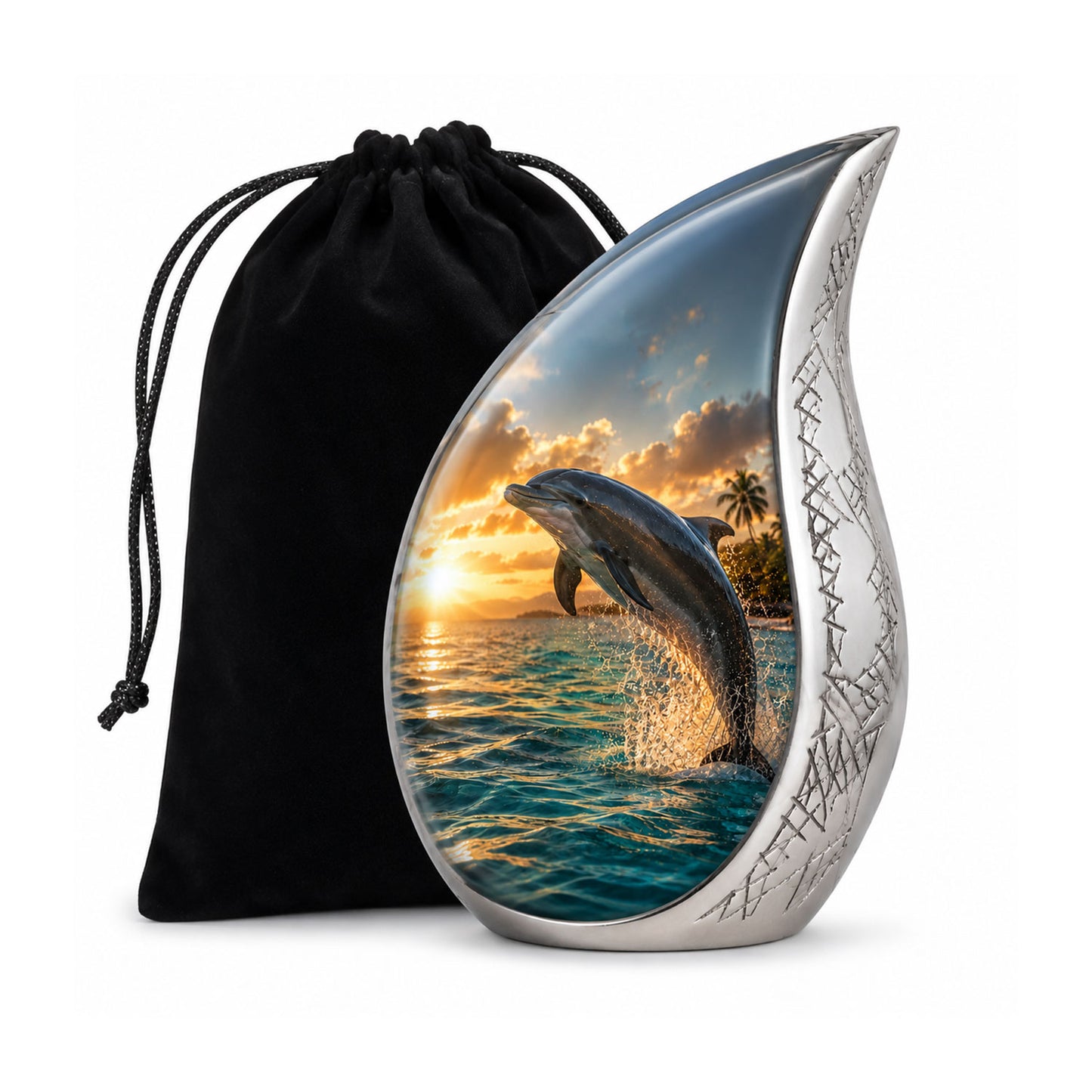 Blue Dolphin Cremation Urn