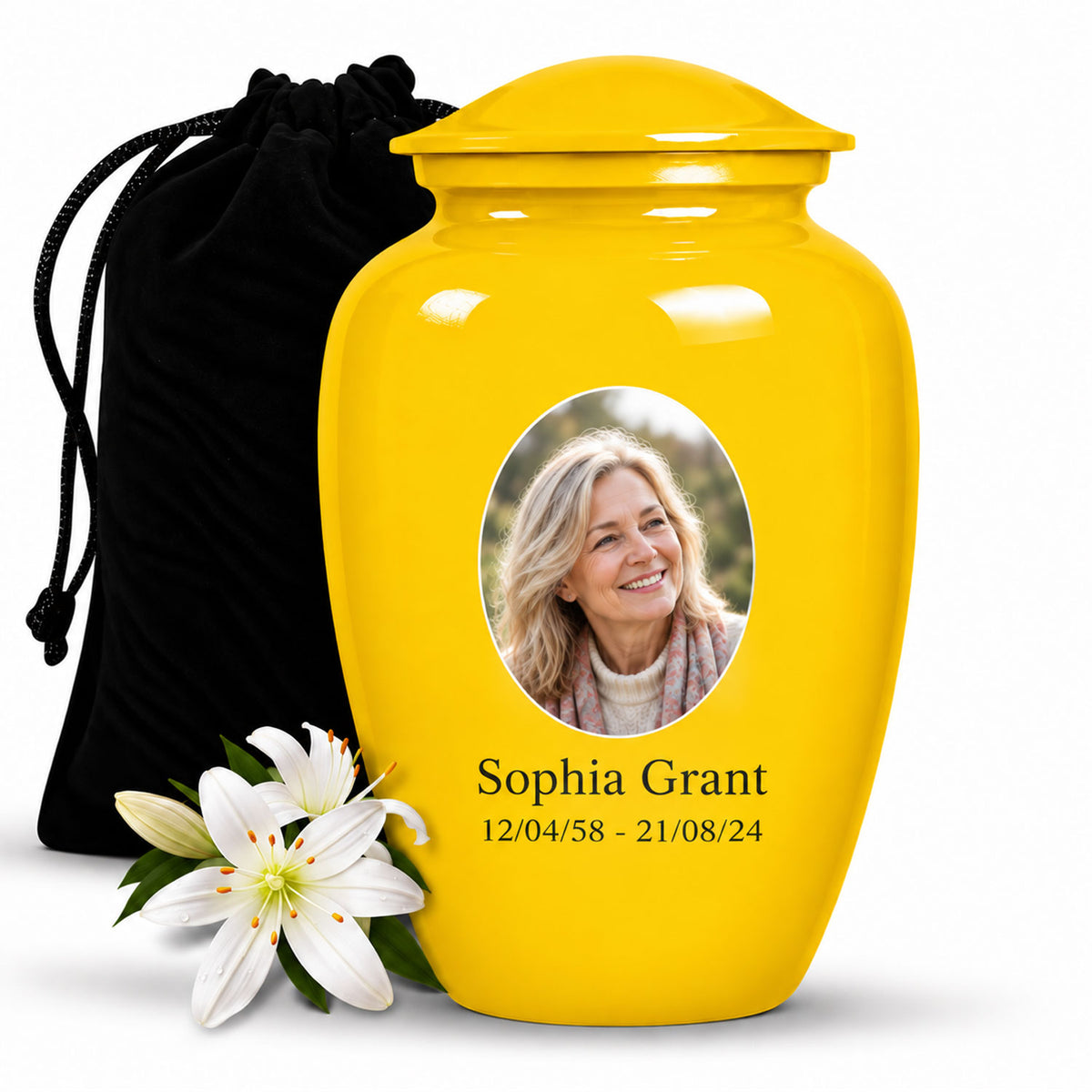 Custom Cremation Urn – Classic Gold Urn for Human Ashes