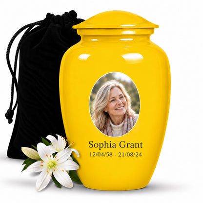 Custom Cremation Urn – Classic Gold Urn for Human Ashes
