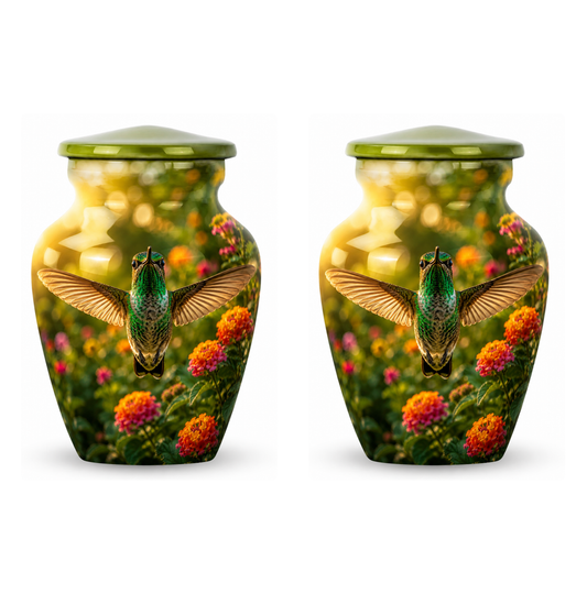 Flying Hummingbird Cremation Urn For Ashes