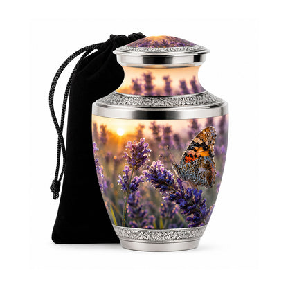 Lavender Fields Butterfly Cremation Urn