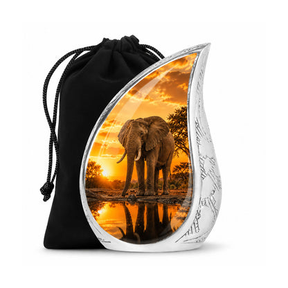 African Elephant Cremation Urn For Ashes