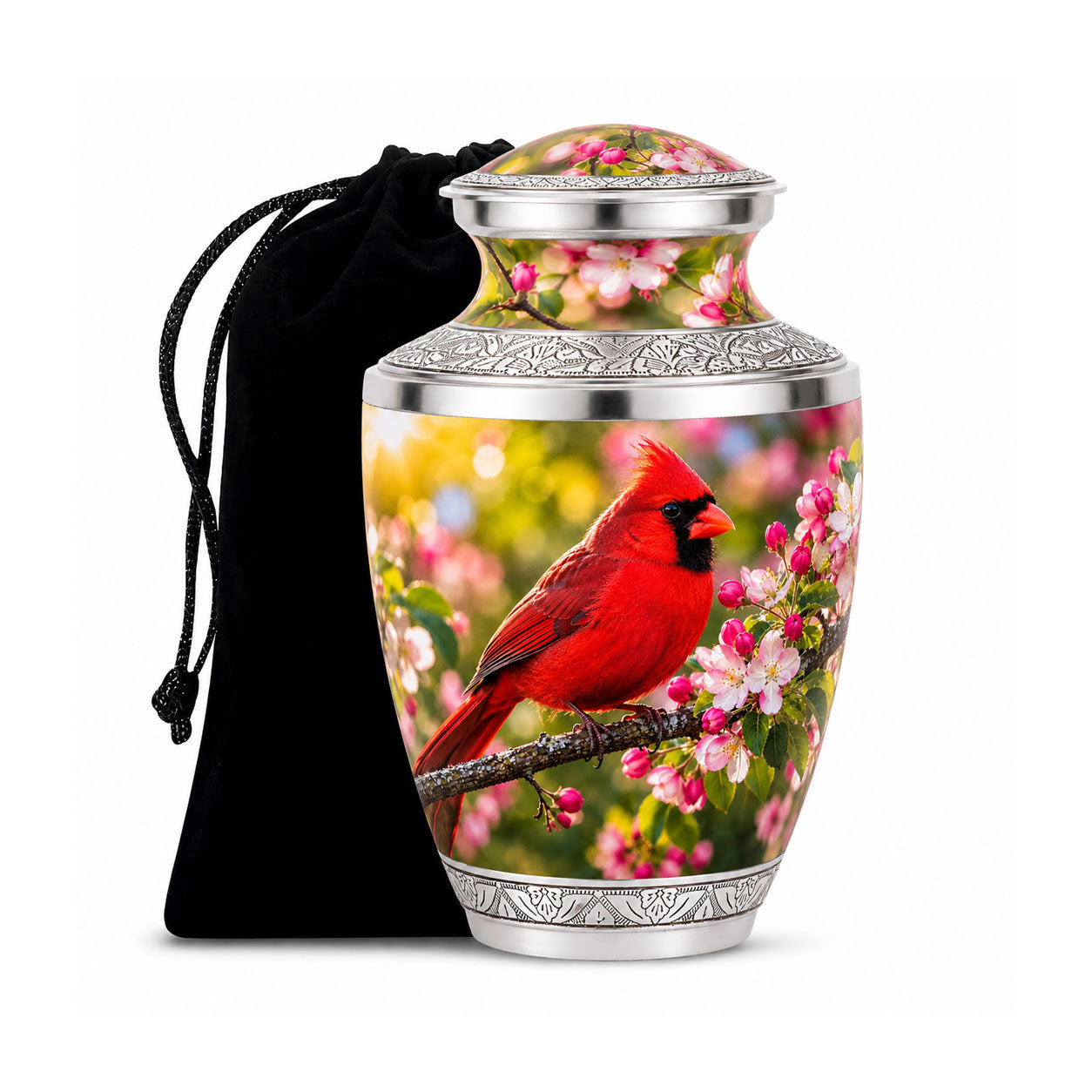 Cardinal Bird Cremation Urn for Ashes