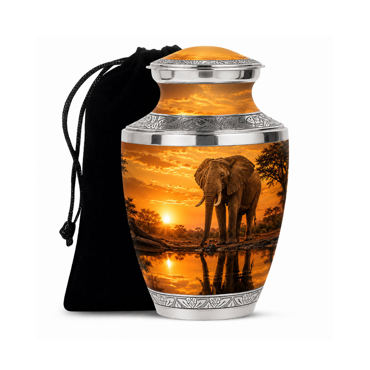 African Elephant Cremation Urn For Ashes