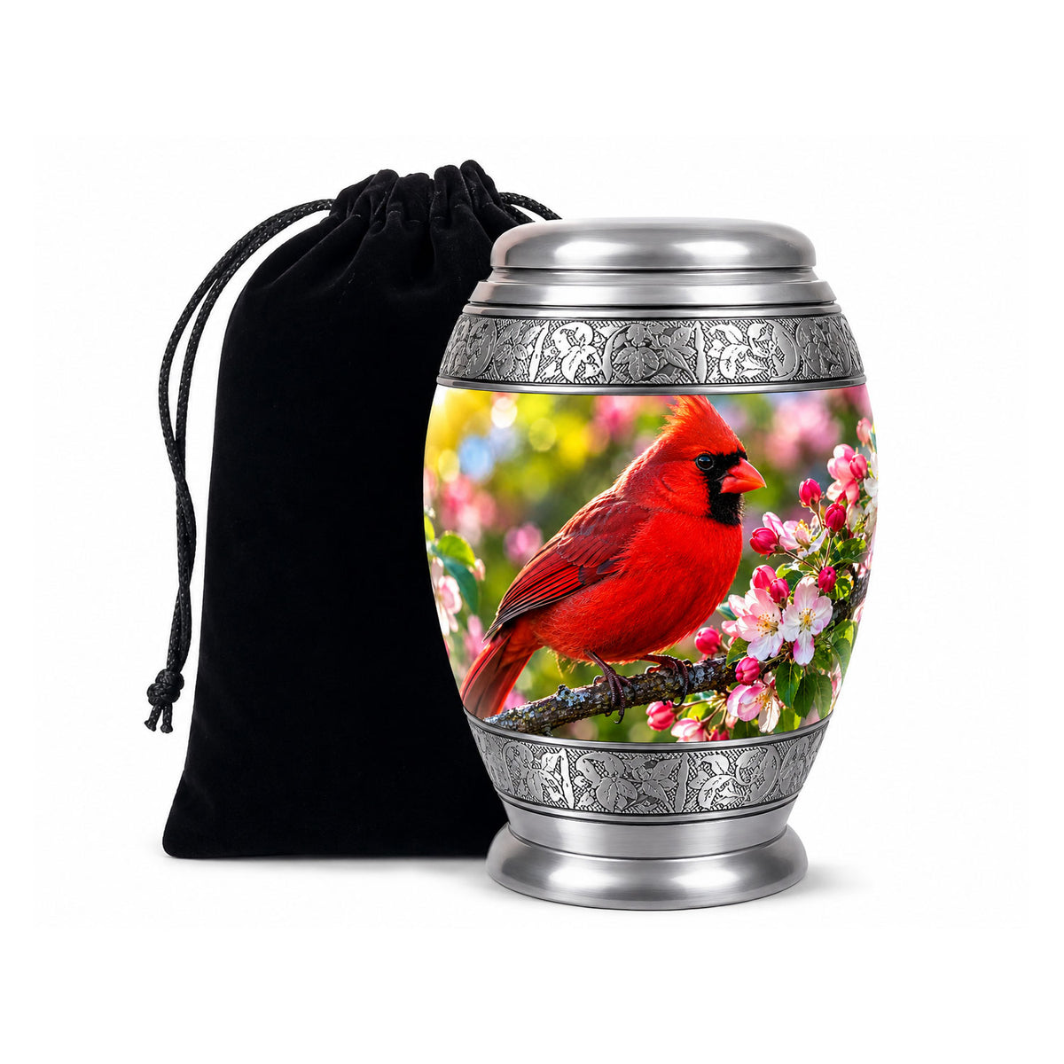 Cardinal Bird Cremation Urn for Ashes