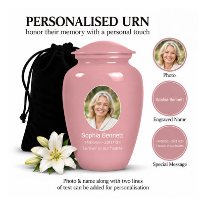 Custom Cremation Urn – Classic Pink Urn for Ashes