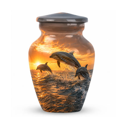 Oceanic Dolphin Family Cremation Urn