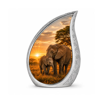 Elephant Family Cremation Urn For Ashes