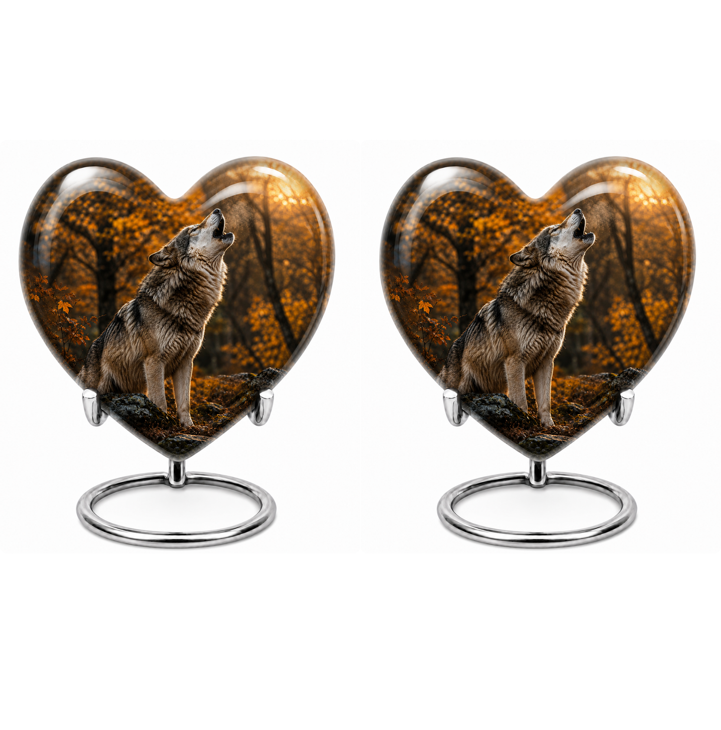 Howling Wolf Cremation Urn for Human Ashes