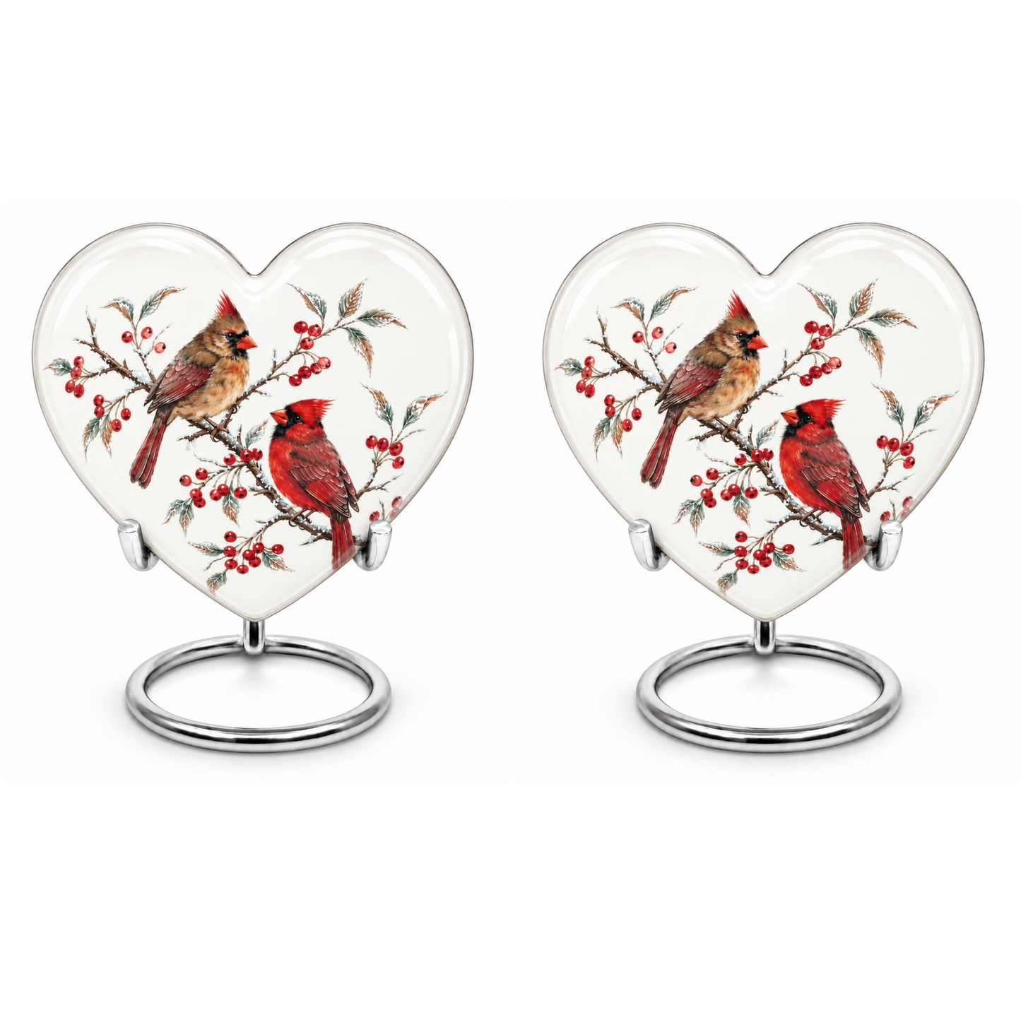 Cardinal Couple Urn for Ashes