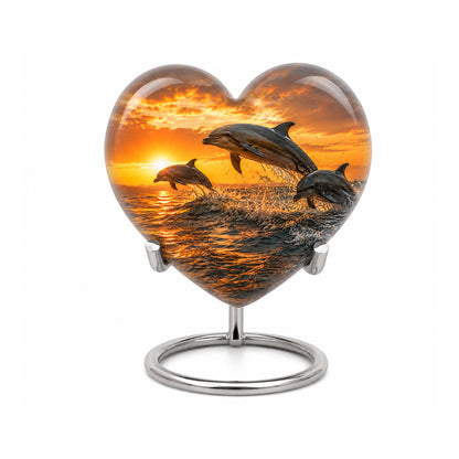 Oceanic Dolphin Family Cremation Urn