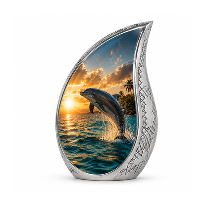 Blue Dolphin Cremation Urn