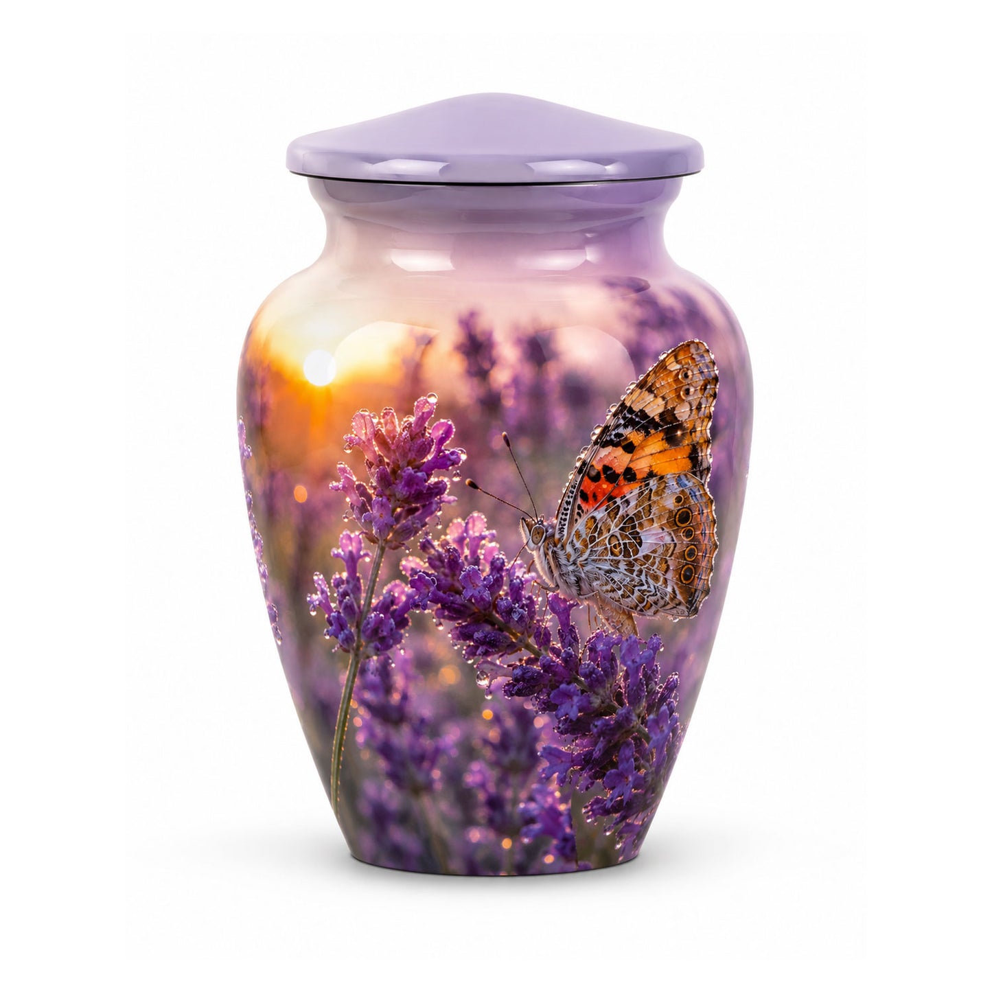 Lavender Fields Butterfly Cremation Urn