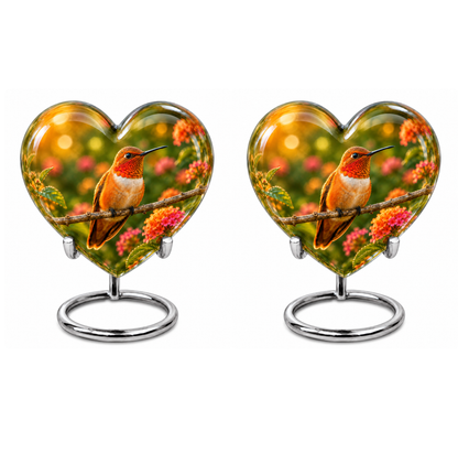 Rufous Hummingbird Cremation Urn For Ashes