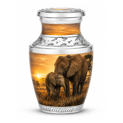 Elephant Family Cremation Urn For Ashes