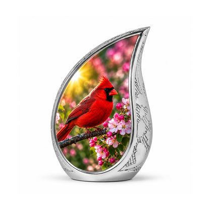 Cardinal Bird Cremation Urn for Ashes