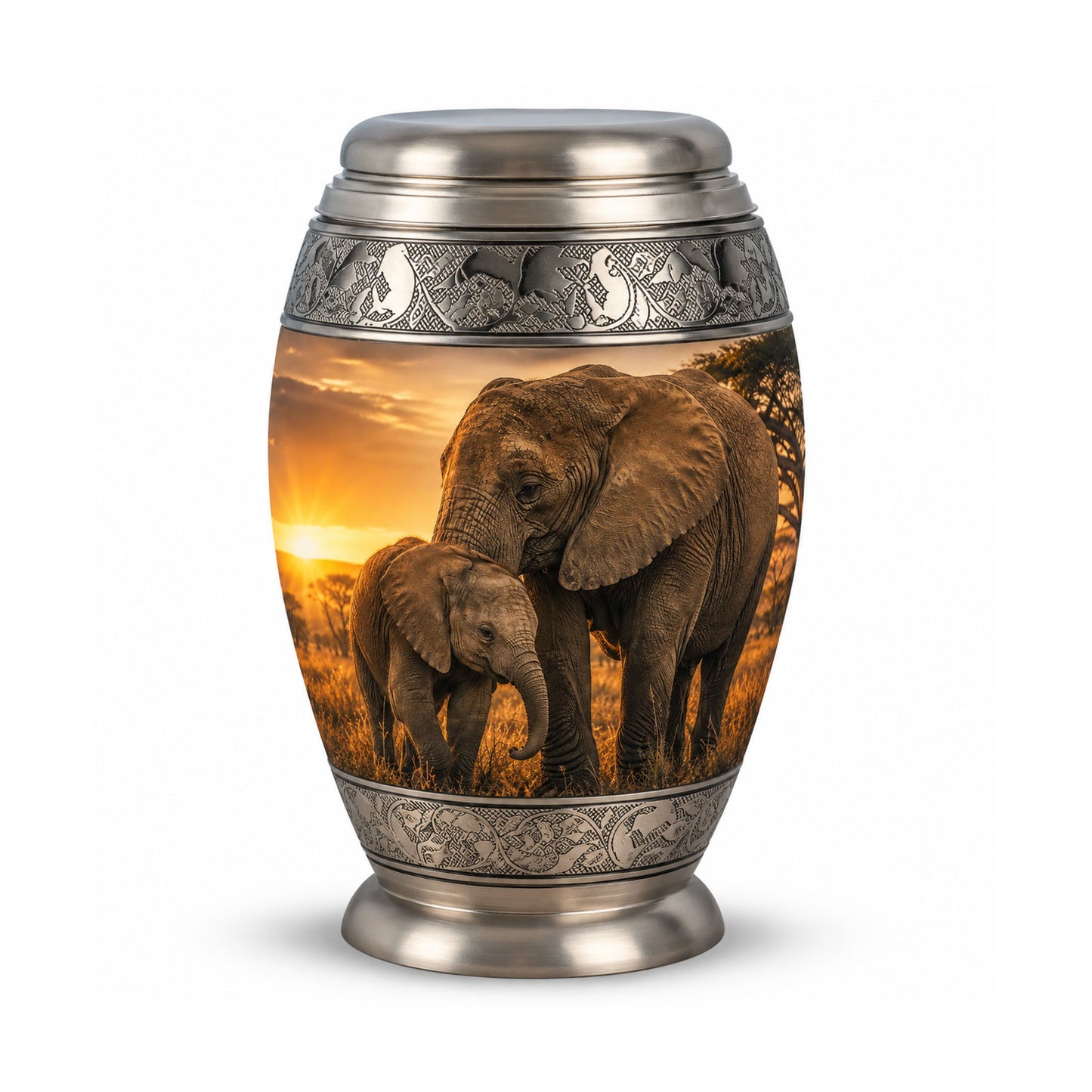 Elephant Family Cremation Urn For Ashes
