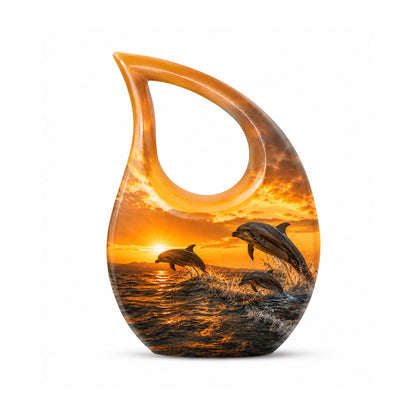 Oceanic Dolphin Family Cremation Urn