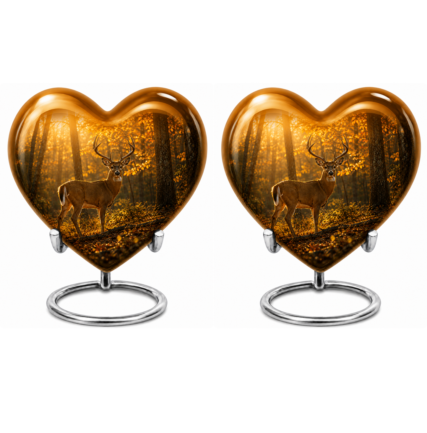 Autumn Forest Deer Cremation Urn