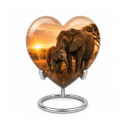 Elephant Family Cremation Urn For Ashes