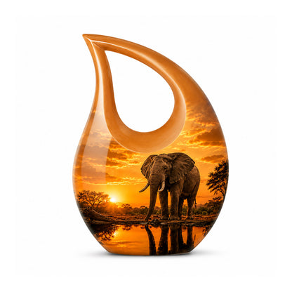 African Elephant Cremation Urn For Ashes