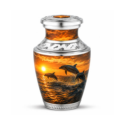 Oceanic Dolphin Family Cremation Urn