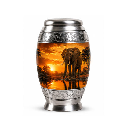 African Elephant Cremation Urn For Ashes