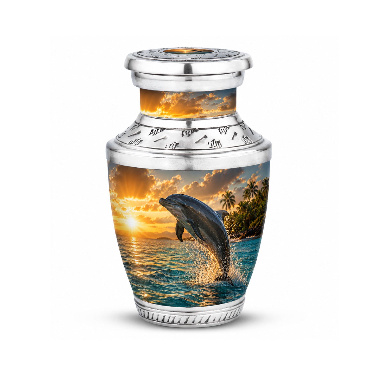 Blue Dolphin Cremation Urn