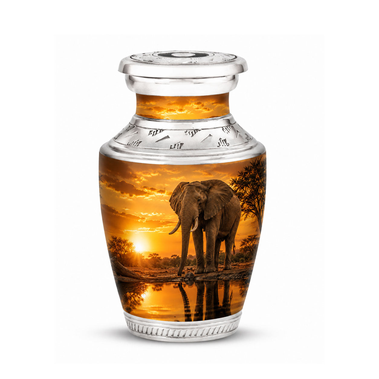 African Elephant Cremation Urn For Ashes