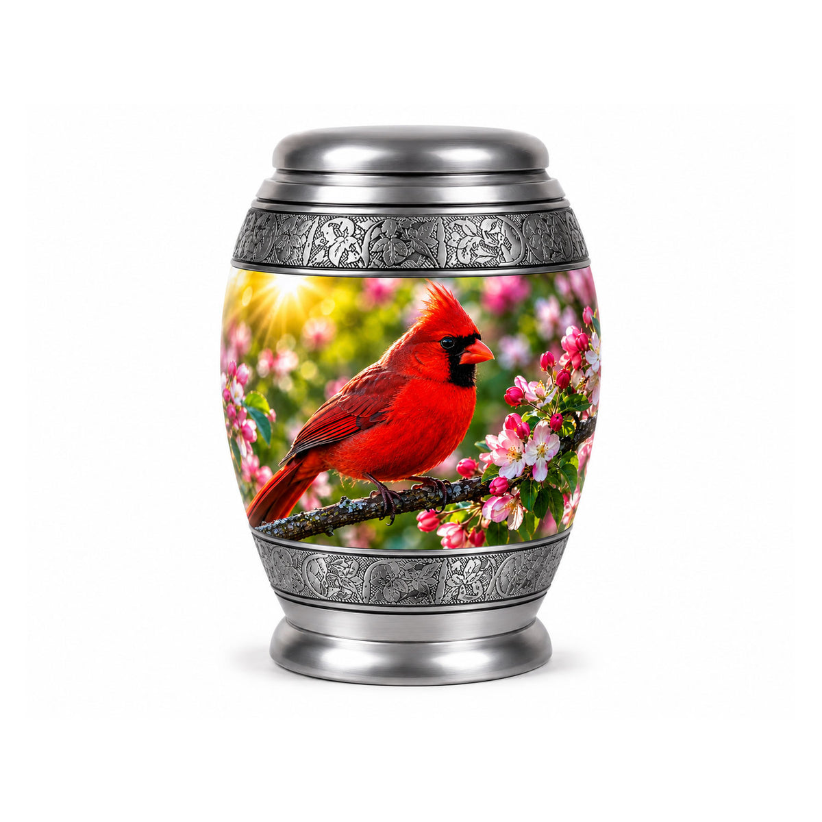 Cardinal Bird Cremation Urn for Ashes