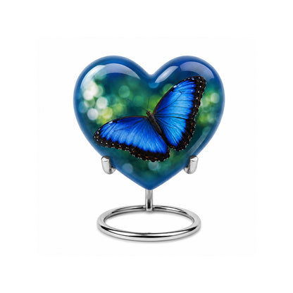 Blue Morpho Butterfly Cremation Urn for Ashes