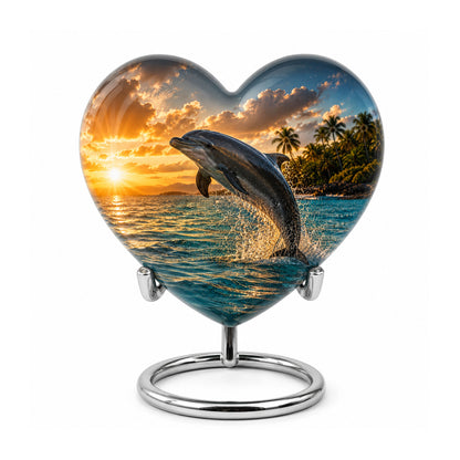 Blue Dolphin Cremation Urn
