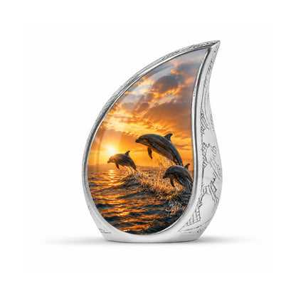 Oceanic Dolphin Family Cremation Urn