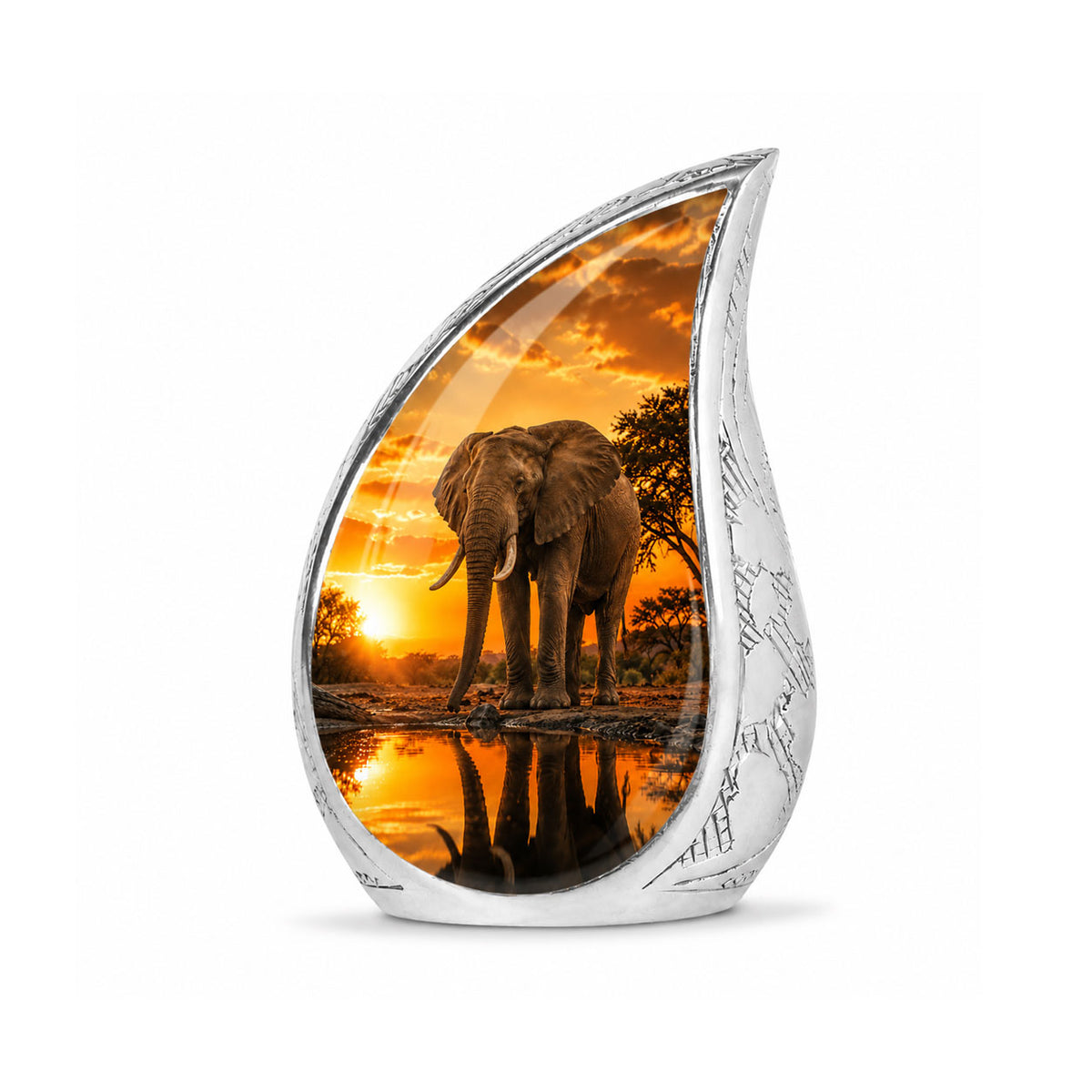 African Elephant Cremation Urn For Ashes