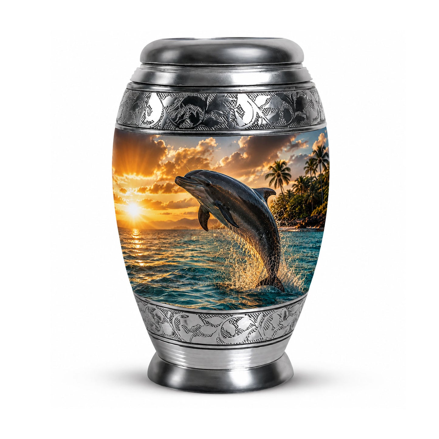 Blue Dolphin Cremation Urn