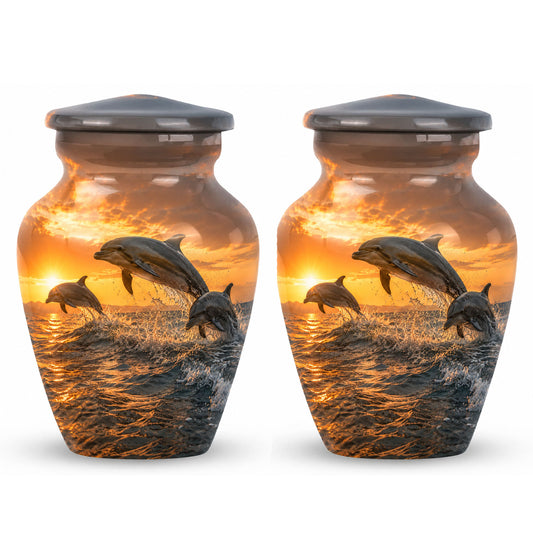 Oceanic Dolphin Family Cremation Urn