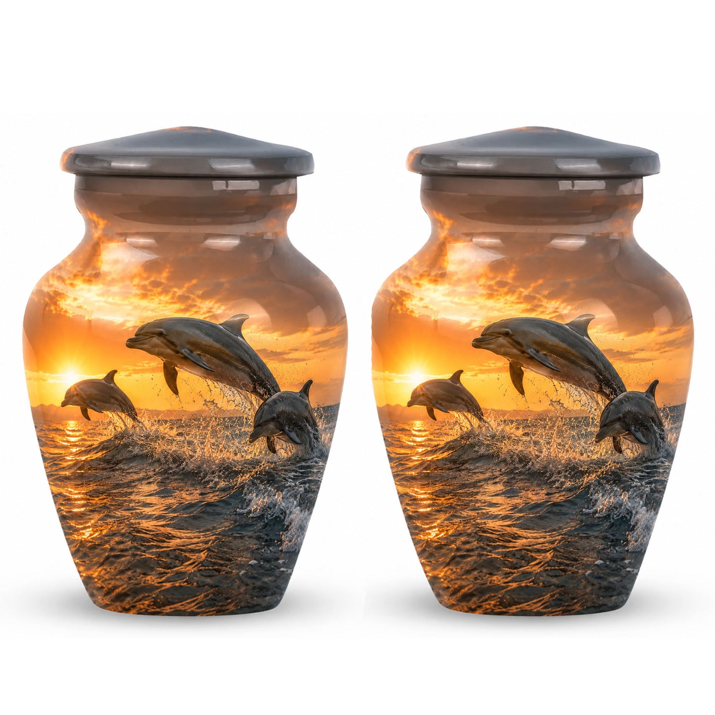 Oceanic Dolphin Family Cremation Urn