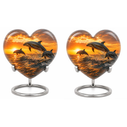 Oceanic Dolphin Family Cremation Urn