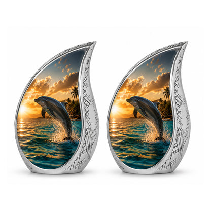Blue Dolphin Cremation Urn