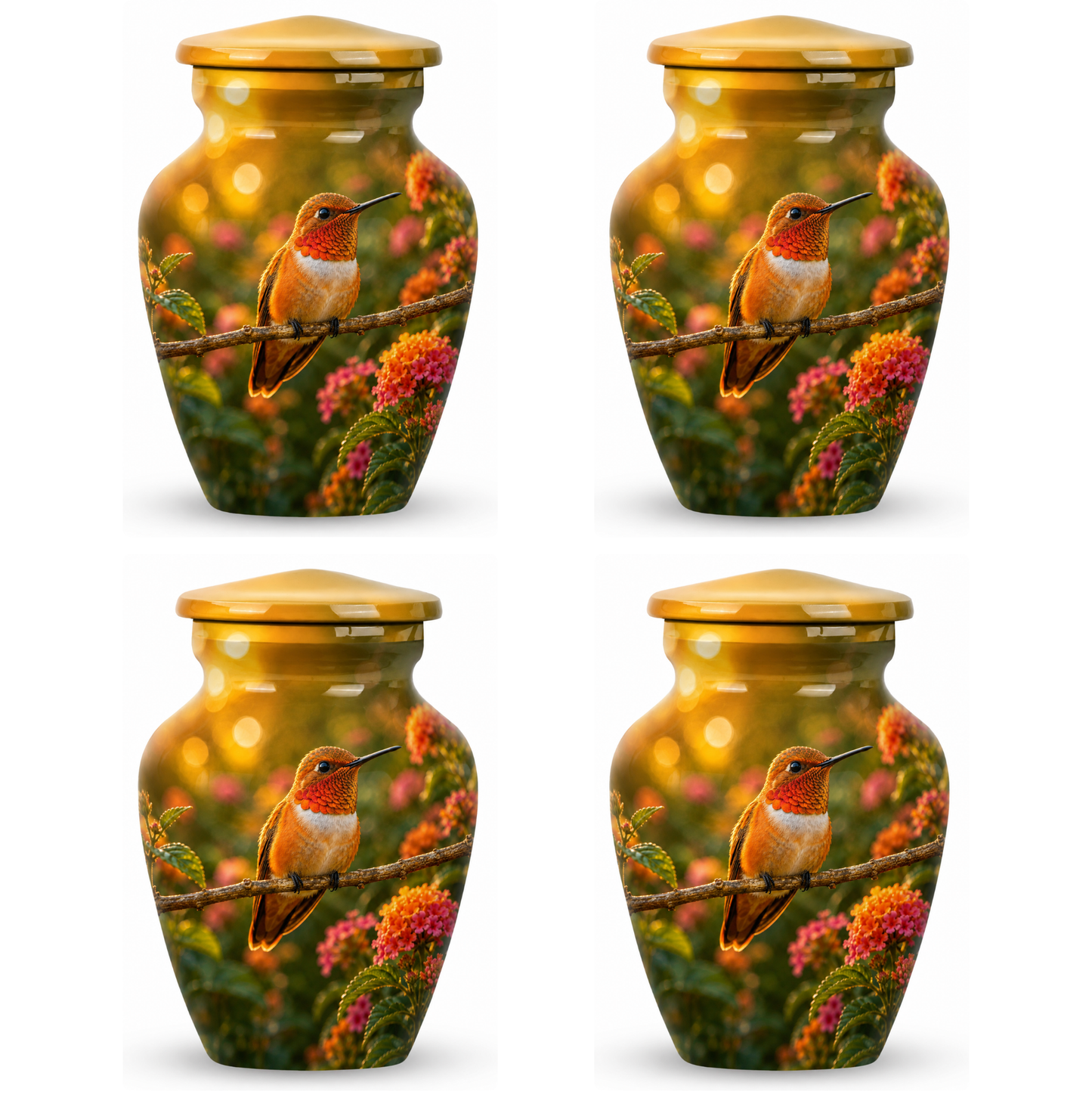 Rufous Hummingbird Cremation Urn For Ashes