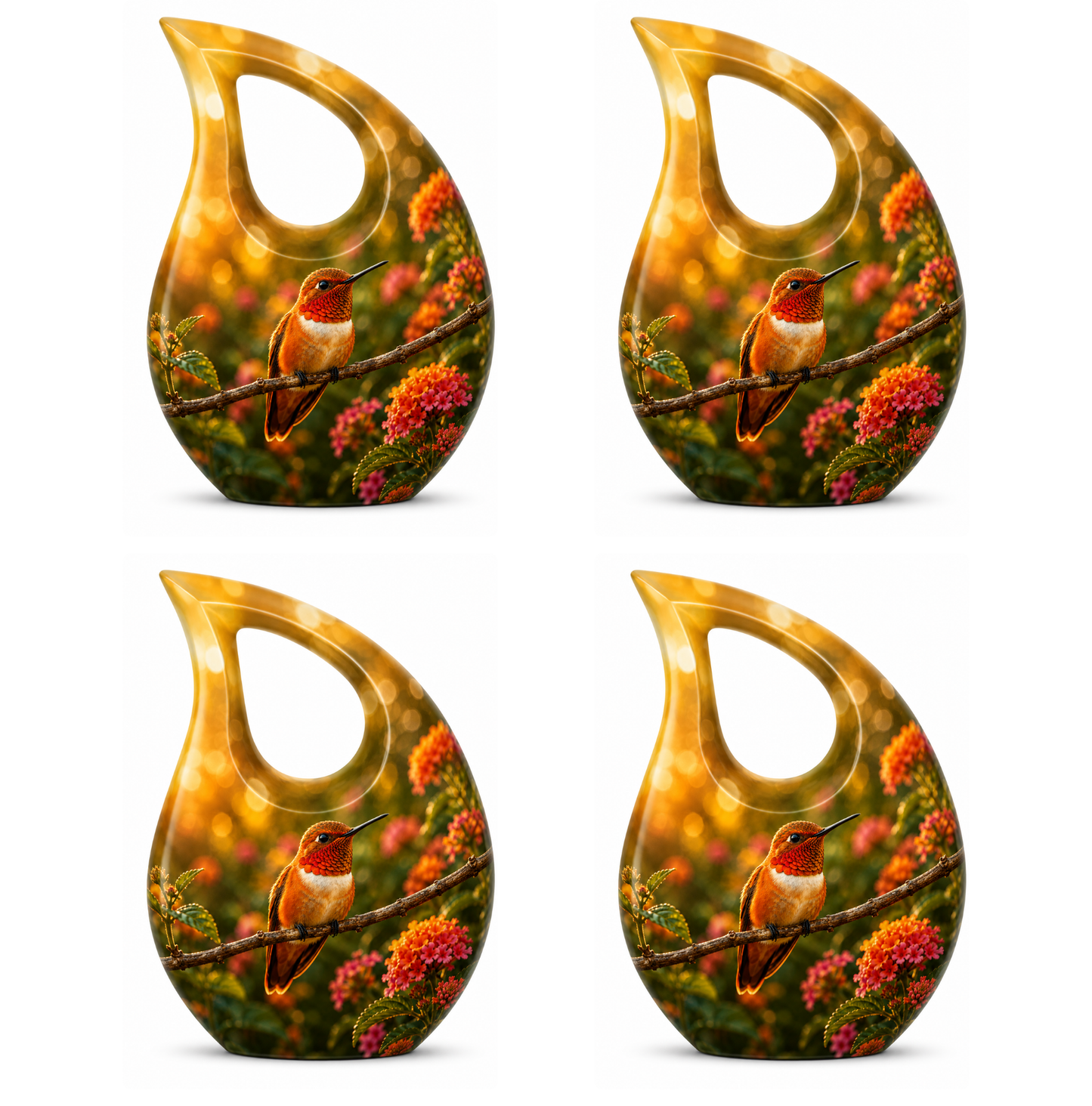 Rufous Hummingbird Cremation Urn For Ashes