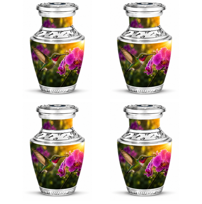 Hummingbird & Orchid Cremation Urn for Ashes