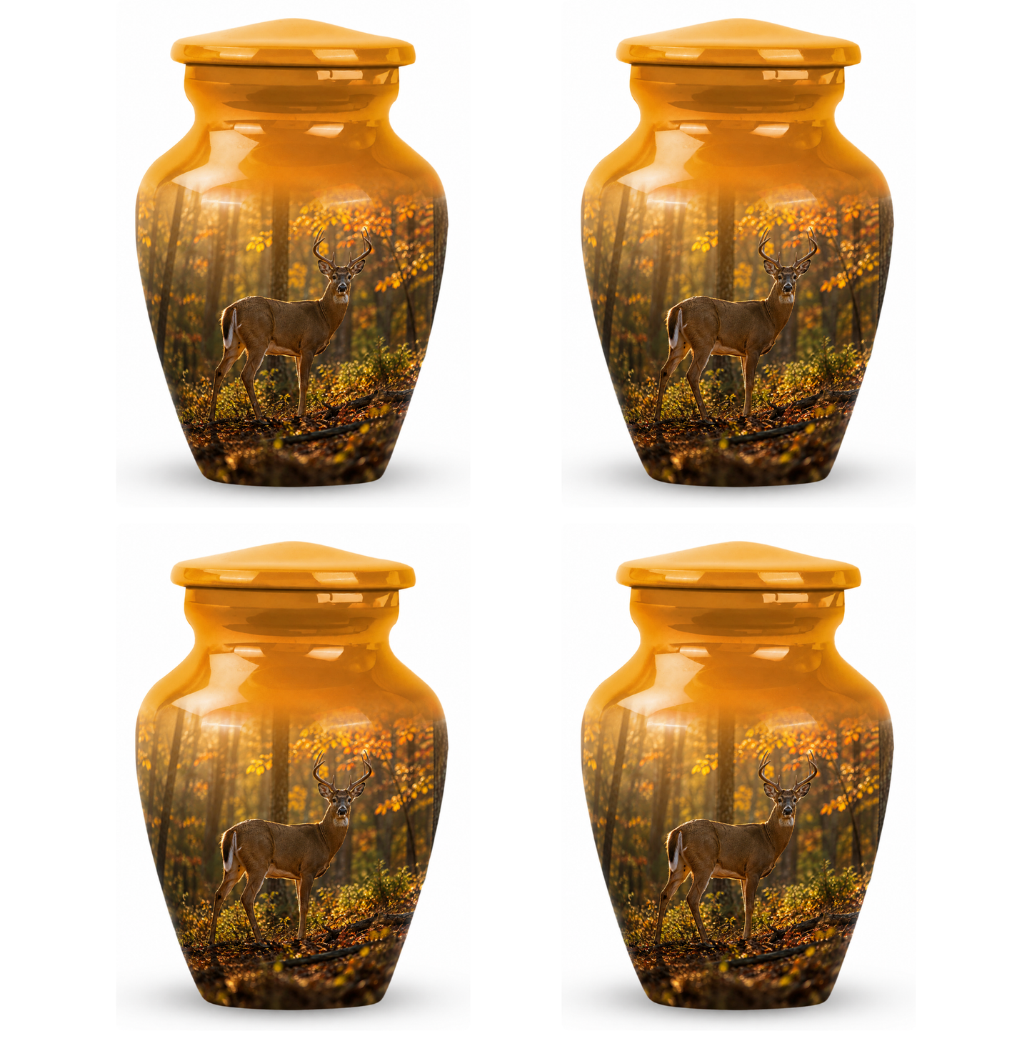 Autumn Forest Deer Cremation Urn