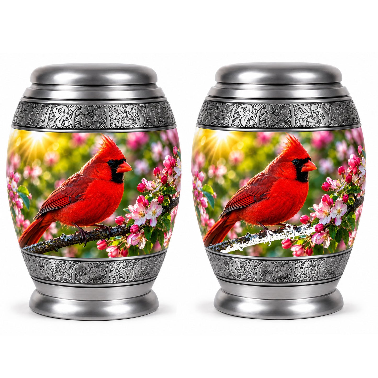 Cardinal Bird Cremation Urn for Ashes