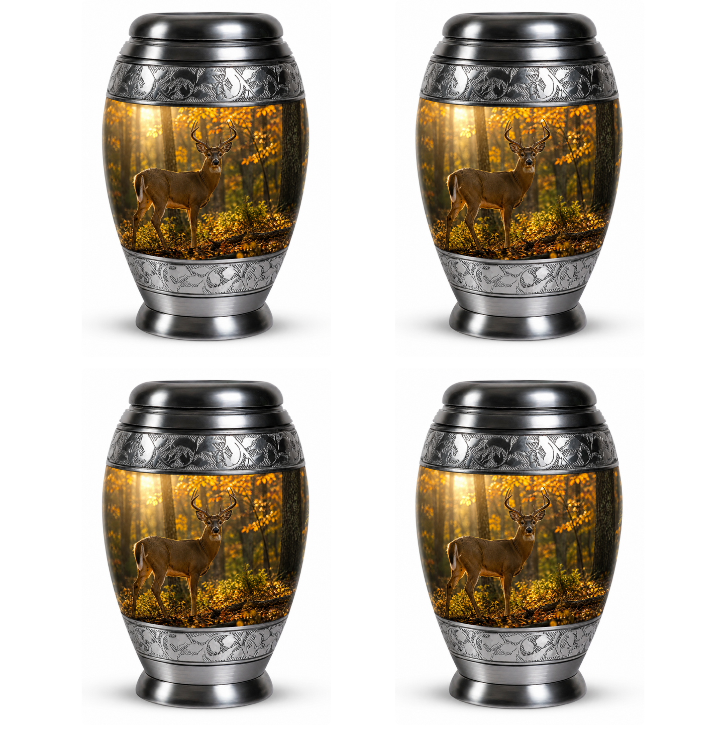 Autumn Forest Deer Cremation Urn