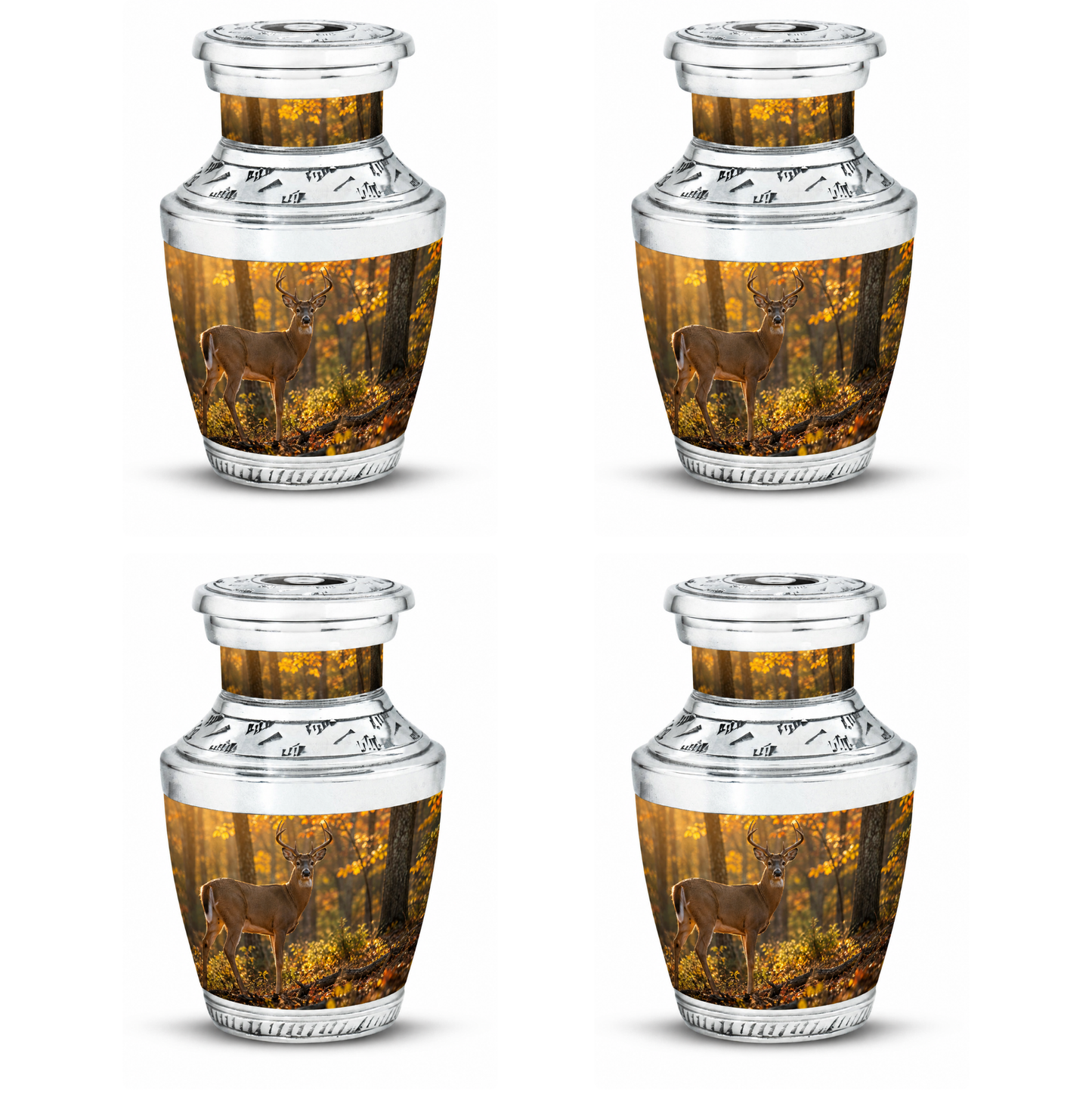 Autumn Forest Deer Cremation Urn