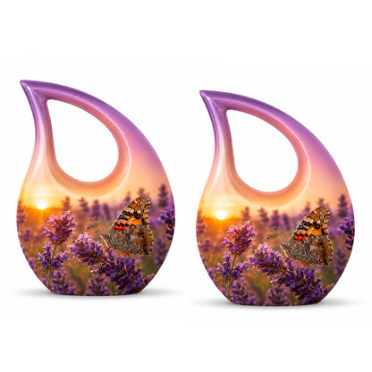 Lavender Fields Butterfly Cremation Urn