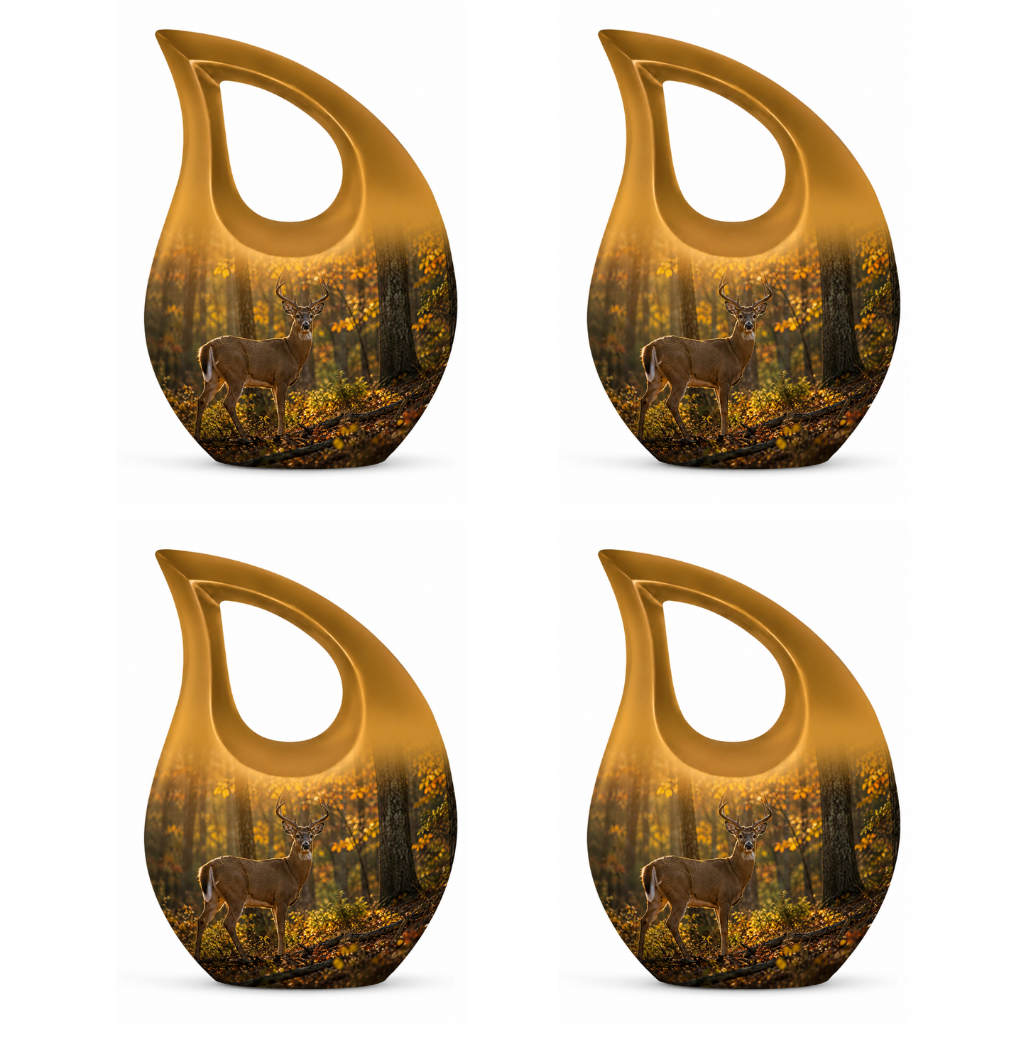Autumn Forest Deer Cremation Urn
