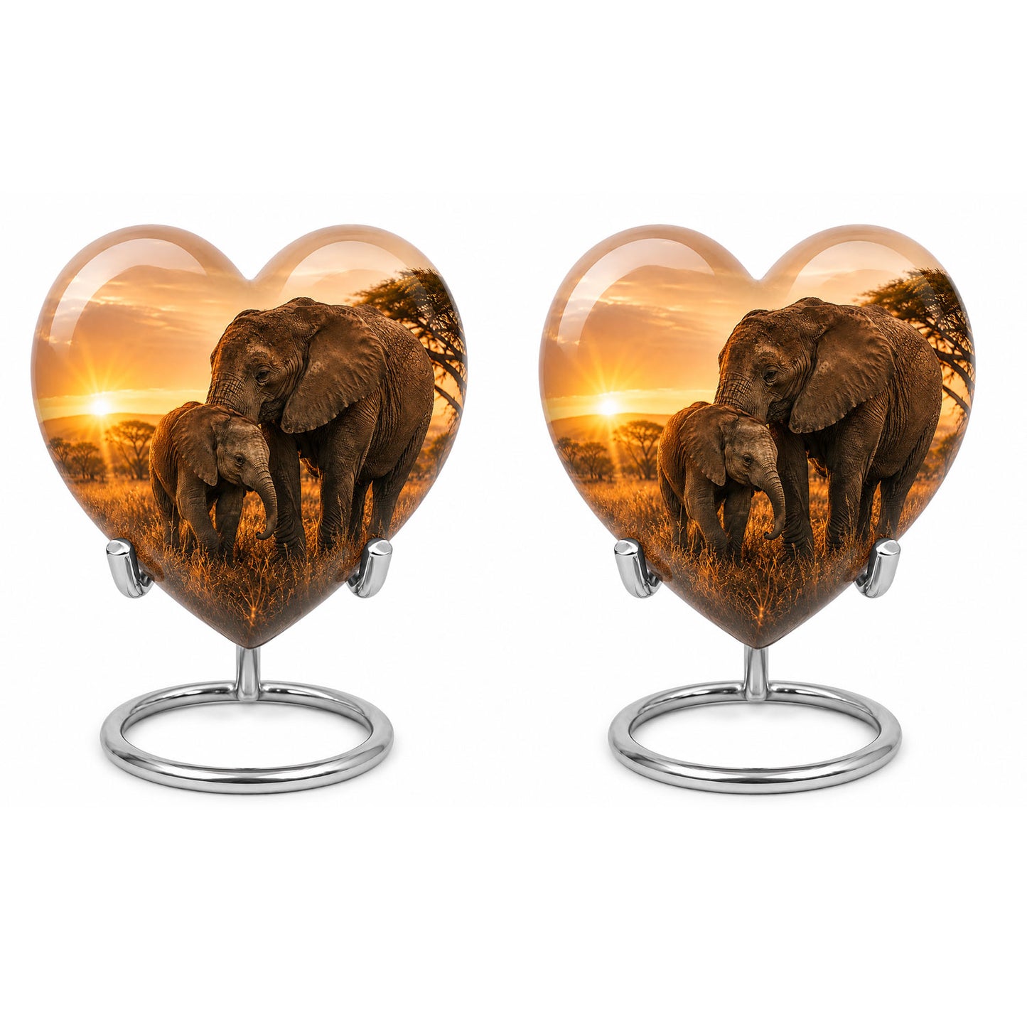 Elephant Family Cremation Urn For Ashes