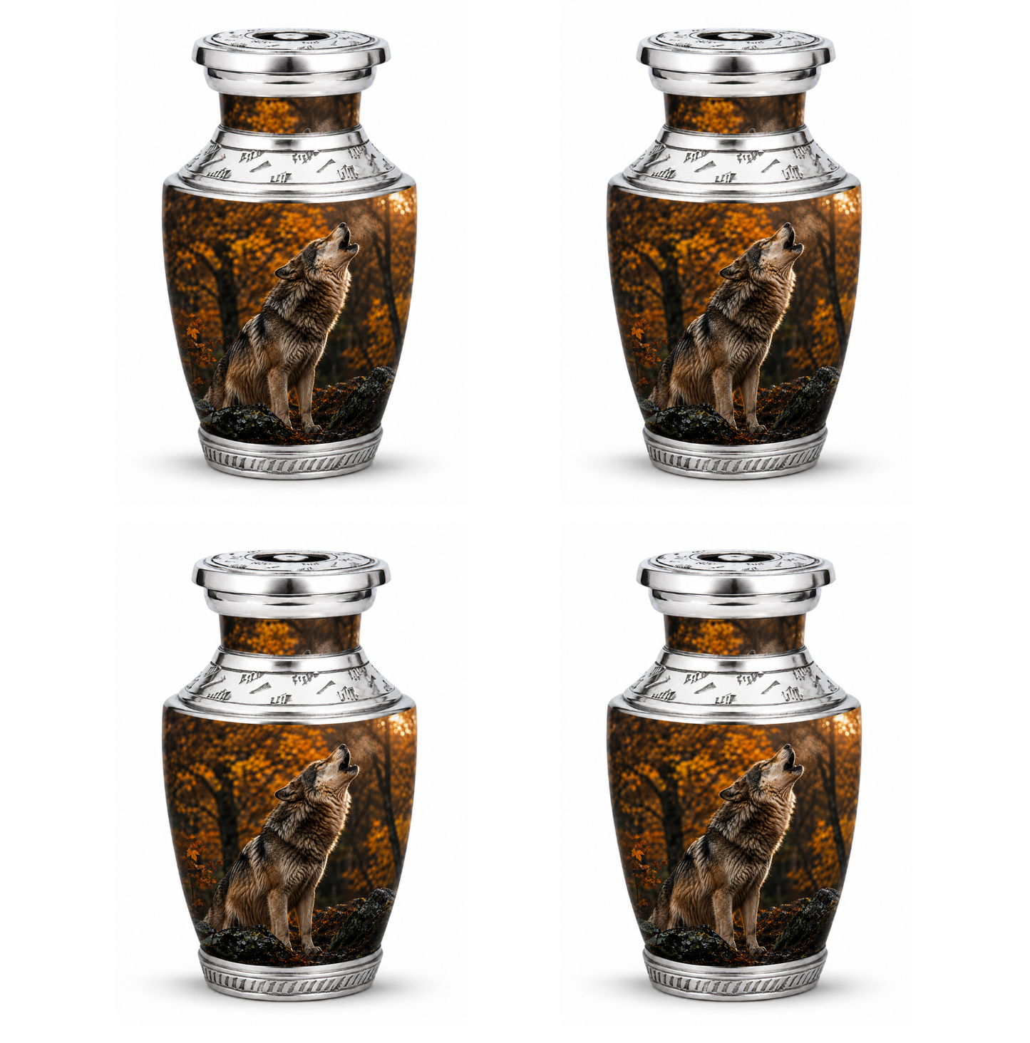 Howling Wolf Cremation Urn for Human Ashes